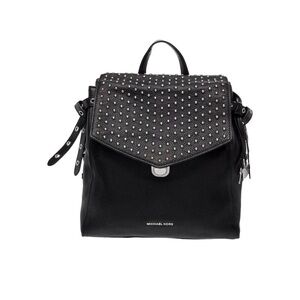 Michael Kors Black and Silver Studded Backpack